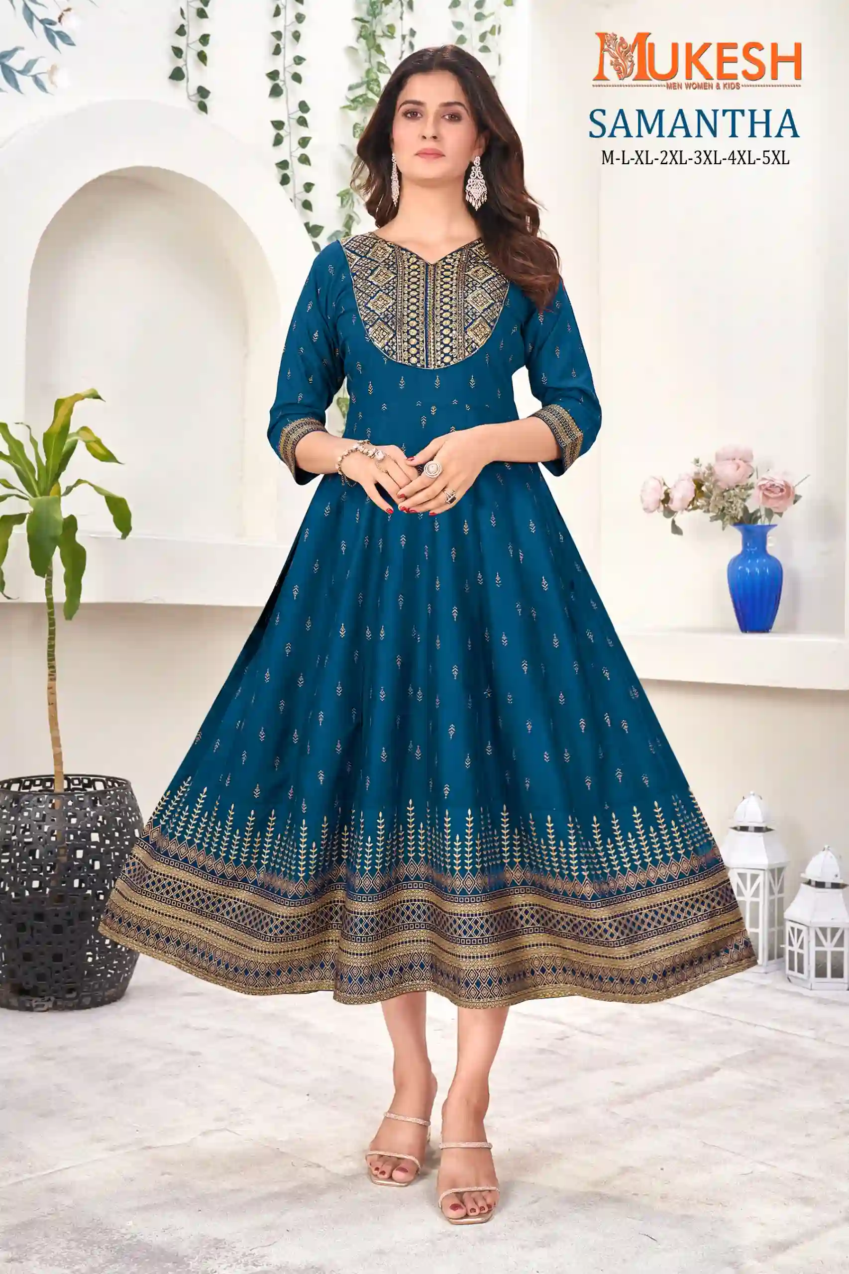 Banwery Rashmika 14Kg Rayon Wholesale Anarkali Kurtis Catalog — Wholesale Kurtis, Banwery wholesale from Surat - Gallery Image 4